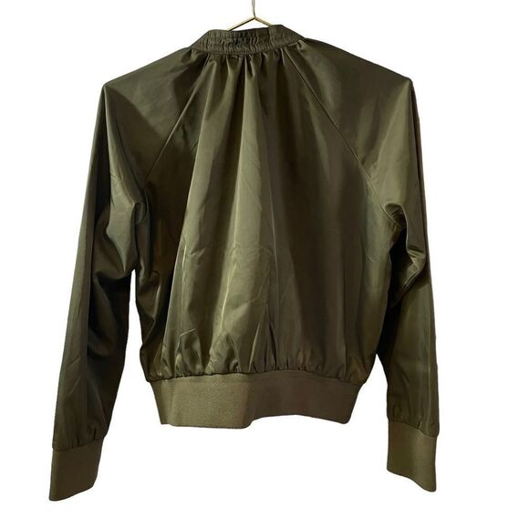 Free People Green Midnight Cropped Bomber Jacket Size XS - Picture 9 of 12